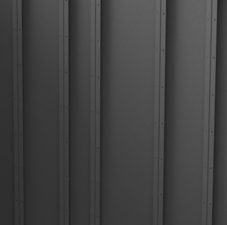 Close-up of a precision-welded corner on a SafeCave panel, showing the double-bend design for structural integrity.